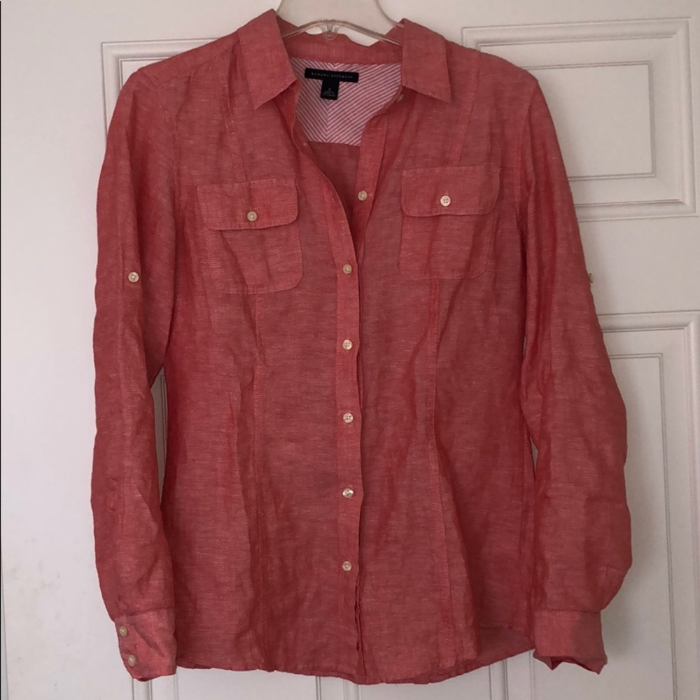 Banana Republic Linen Button Down